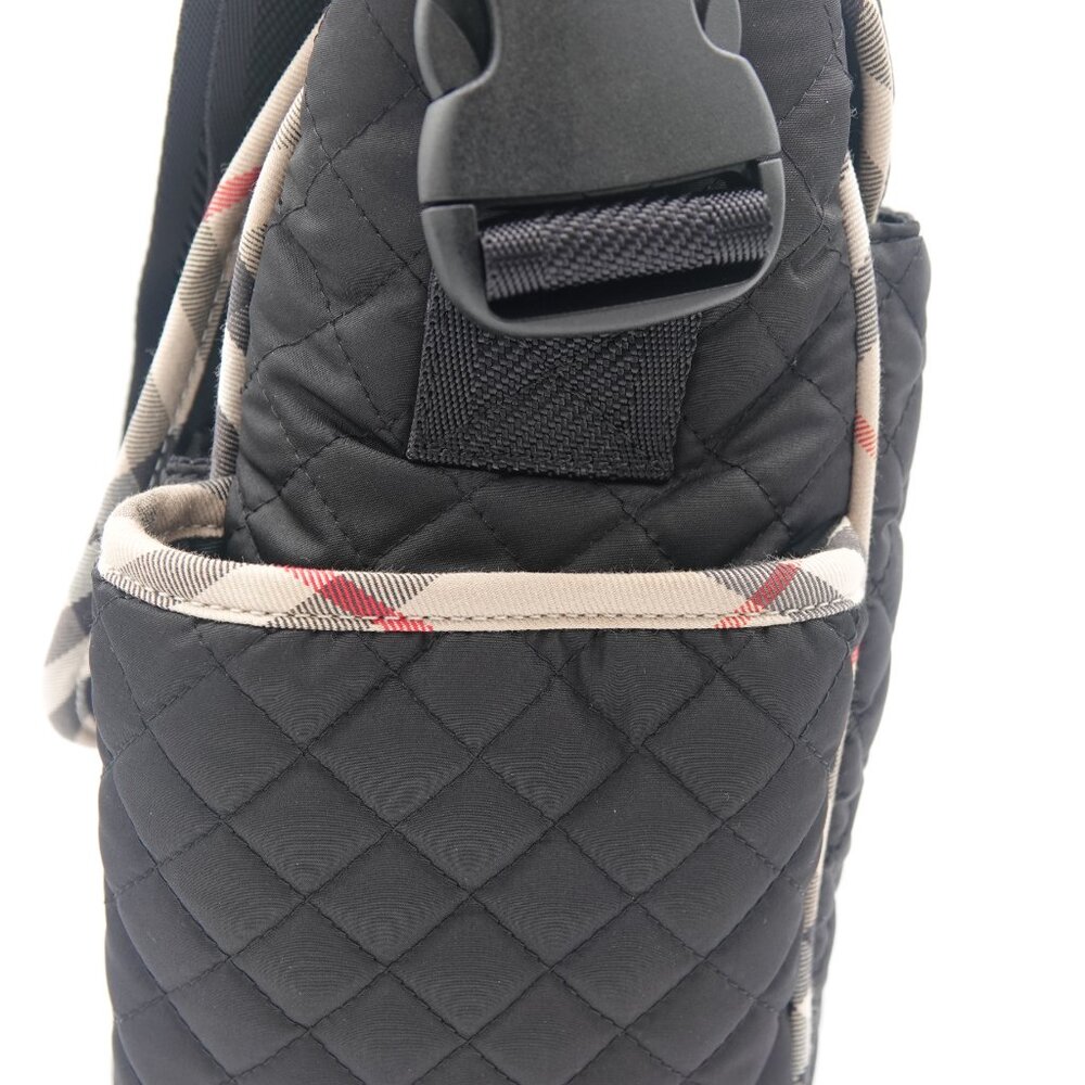 Burberry Nova Check Quilted Diaper Bag Black - Picture 2 of 13